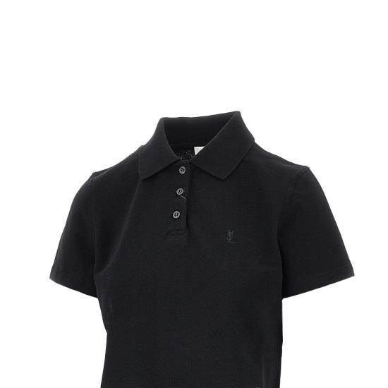 26FW 생로랑 폴로 티셔츠 A003I4Y38EK Black - SAINT LAURENT