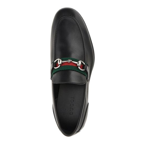 26FW 구찌 코모 홀스빗 레더 로퍼 874936AAGSM Black - GUCCI