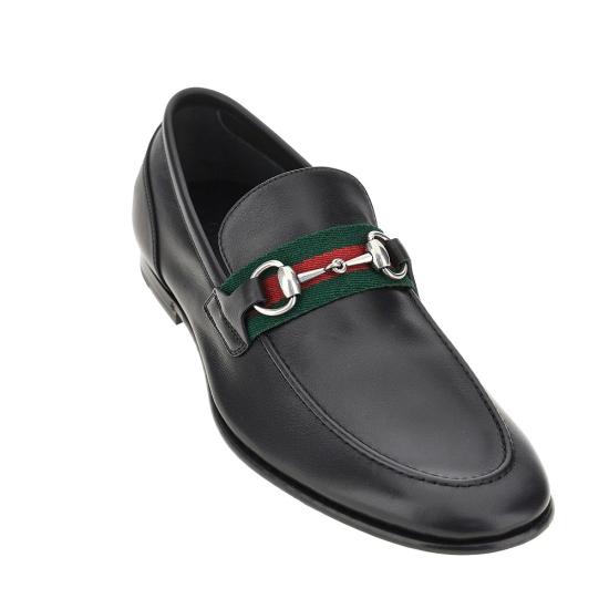 26FW 구찌 코모 홀스빗 레더 로퍼 874936AAGSM Black - GUCCI