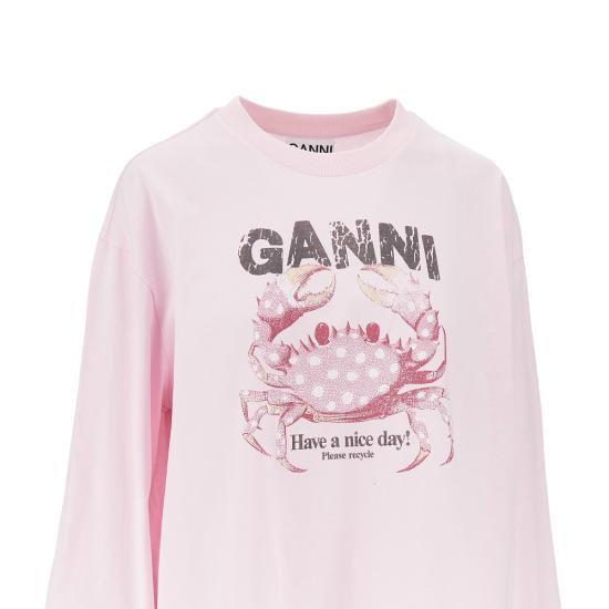 26FW 가니 긴팔 티셔츠 A1050242 Pink - GANNI
