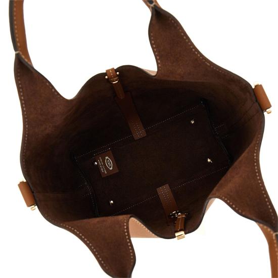 26FW 토즈 레더 미니 토트 쇼핑백 XBWEBRF0100UBL Brown - TODS