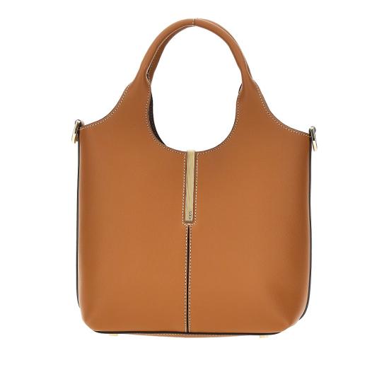 26FW 토즈 레더 미니 토트 쇼핑백 XBWEBRF0100UBL Brown