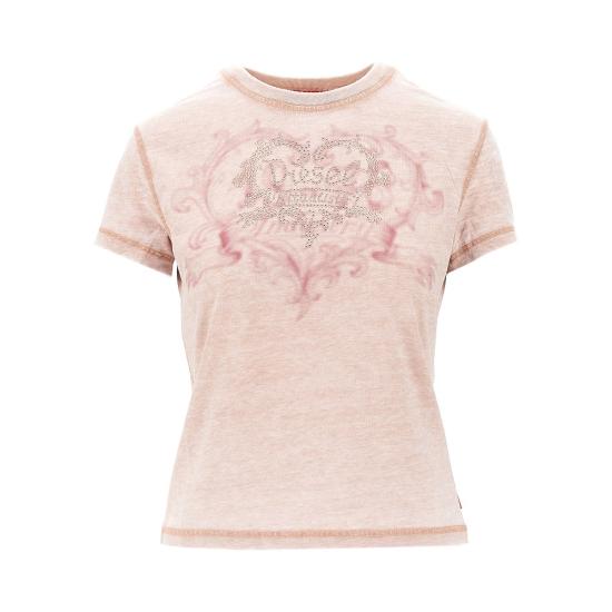 26FW 디젤 반팔 티셔츠 A232400PLBQ Pink