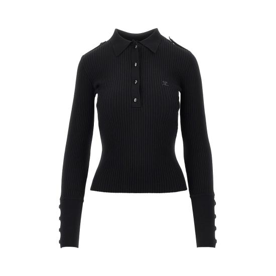 26FW 쿠레쥬 스웨터 326MPO072FI0001 Black