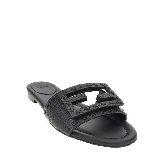 26FW 펜디 바게트 시에나 레더 슬라이드 8R8136AQY2 Black - FENDI