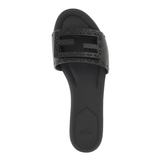 26FW 펜디 바게트 시에나 레더 슬라이드 8R8136AQY2 Black - FENDI