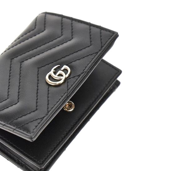 26FW 구찌 GG 마몽 카드 케이스 466492AAFAX Black - GUCCI