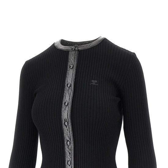 26FW 쿠레쥬 가디건 326MGI056FI0001 Black - COURREGES