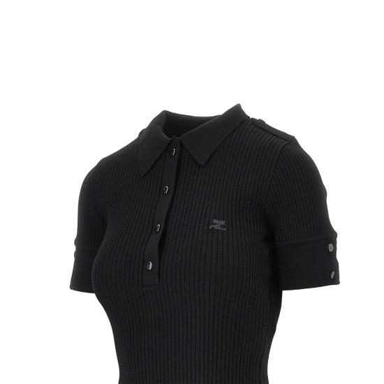 26FW 쿠레쥬 스웨터 326MPO071FI0001 Black - COURREGES