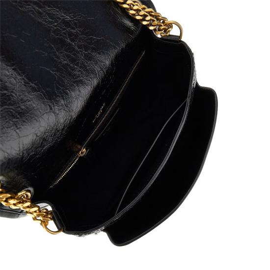 26FW 생로랑 니키 미디움 빈티지 레더 6331840EN07 Black - SAINT LAURENT