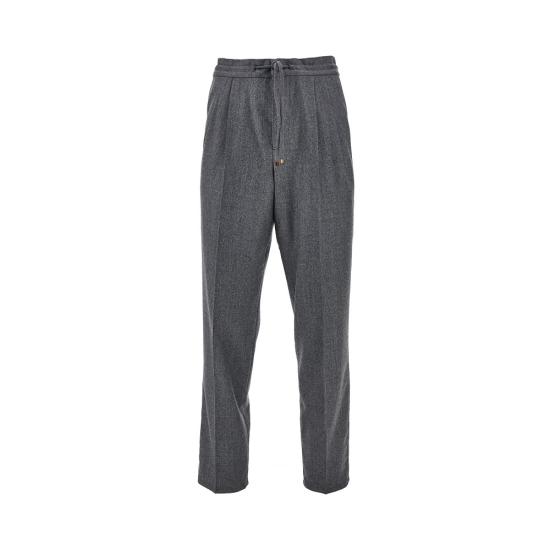 26FW 브루넬로 쿠치넬리 스트레이트 팬츠 ME226E1710 Grey