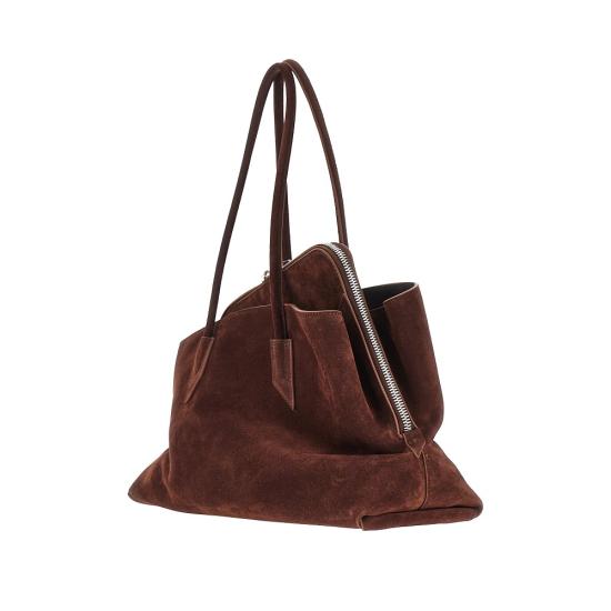26FW 디 아티코 라 파세지아타 미디엄 탑 핸들 백 250WAH00054LBT007AA Brown - THE ATTICO