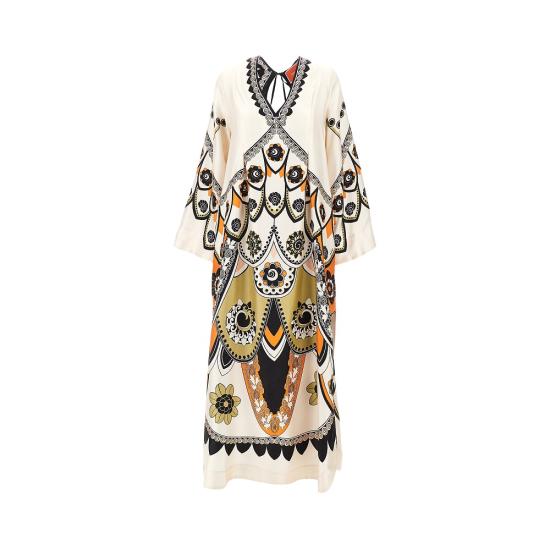 26FW 라 더블제이 롱 원피스 DRE1022SIL029PLU03 Multicolor