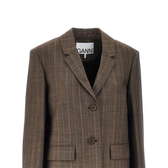 26FW 가니 수트 자켓 A1020102 Brown - GANNI