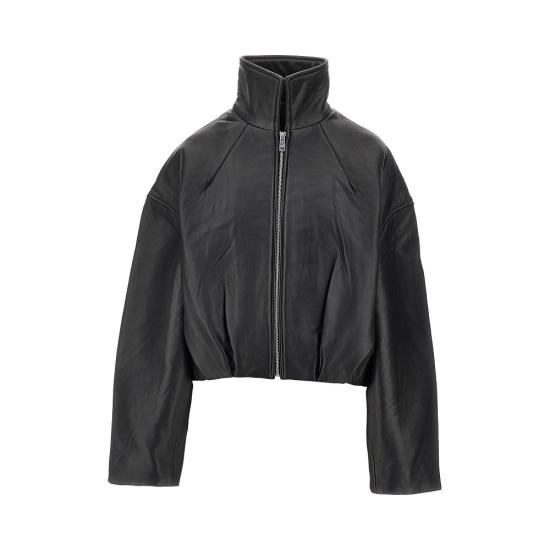 26FW 로테이트 가죽 자켓 116544100 Black