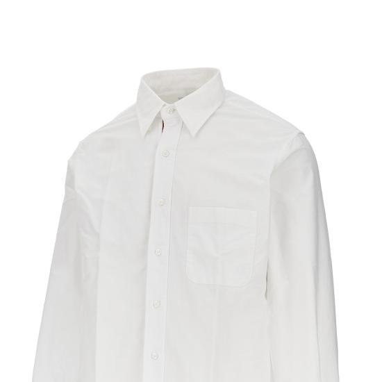26FW 톰브라운 옥스포드 클래식 그로그랭 플래킷 셔츠 MWL010EF0313 White - THOM BROWNE