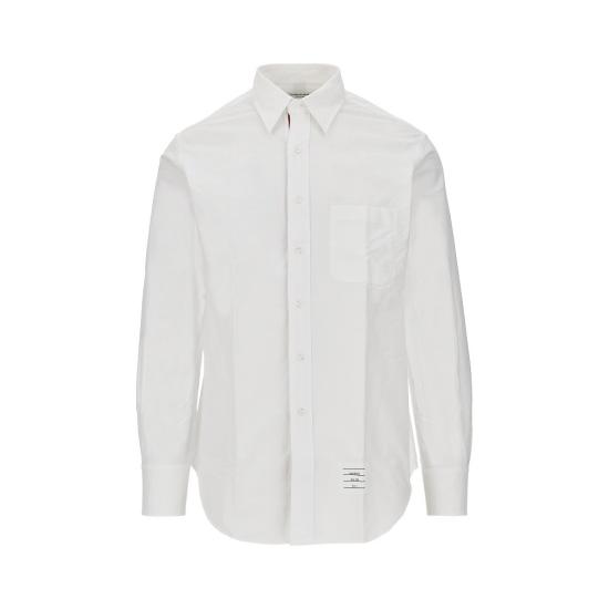 26FW 톰브라운 옥스포드 클래식 그로그랭 플래킷 셔츠 MWL010EF0313 White