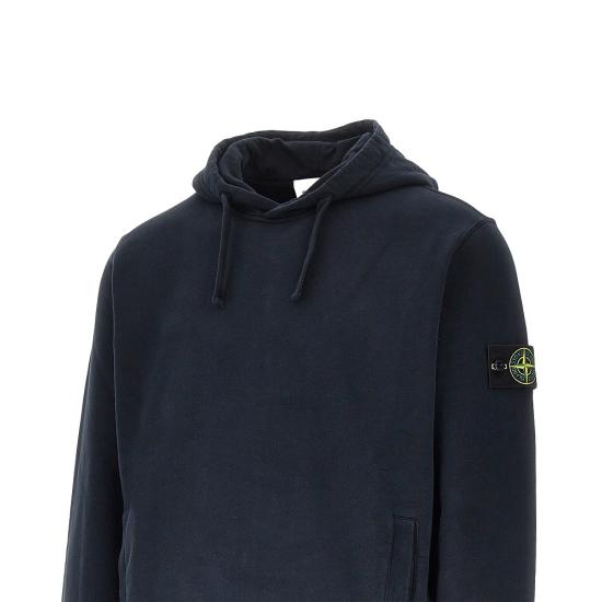 26FW 스톤 아일랜드 오가닉 코튼 플리스 후드 오가닉 코튼 플리스 후드 L2S156100048S0A20 Blue - STONE ISLAND