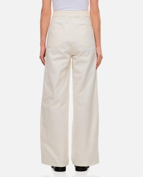  세실리아 반센 데님 팬츠 124RTW18001WHITE Neutrals - CECILIE BAHNSEN