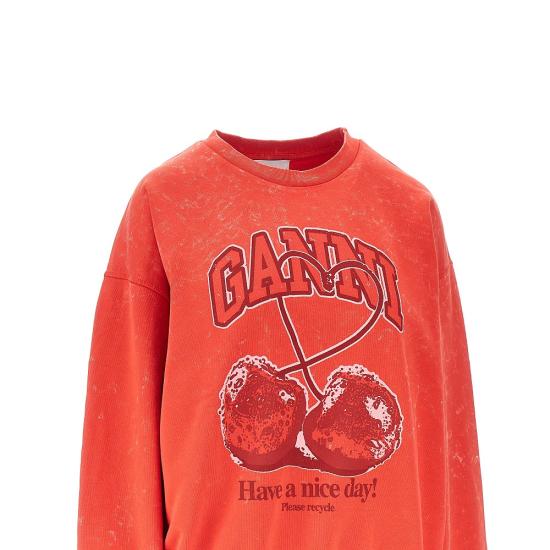 26FW 가니 긴팔 티셔츠 A1060082 Red - GANNI