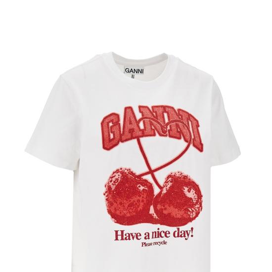 26FW 가니 반팔 티셔츠 A1050247 White - GANNI