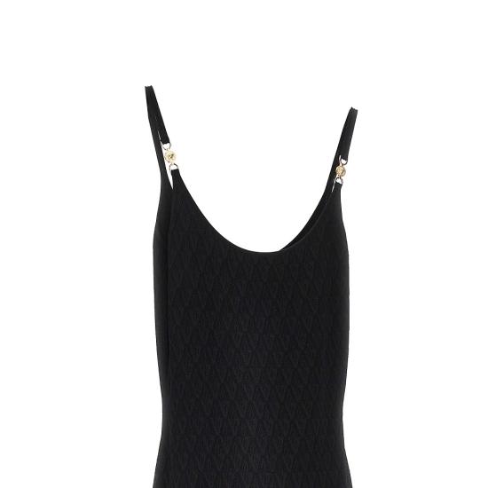 26SS 베르사체 숏 원피스 10113961A15978 Black - VERSACE