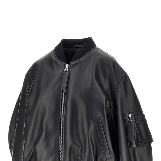 26FW 디 아티코 가죽 자켓 261WCB00004LBT128AA Black - THE ATTICO