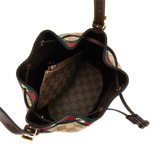 26FW 구찌 베니스 GG 캔버스 미니 버킷백 A002GWFAF79 Beige - GUCCI