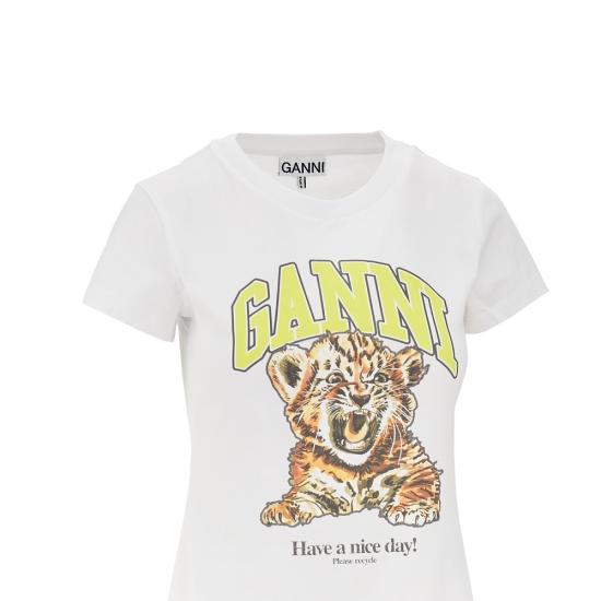 26FW 가니 반팔 티셔츠 A1050258 White - GANNI