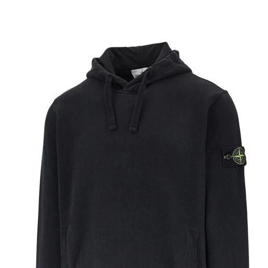 26FW 스톤 아일랜드 오가닉 코튼 플리스 후드 오가닉 코튼 플리스 후드 L2S156100048S0A20 Black - STONE ISLAND