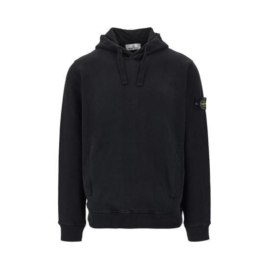 26FW 스톤 아일랜드 오가닉 코튼 플리스 후드 오가닉 코튼 플리스 후드 L2S156100048S0A20 Black