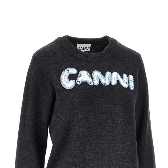 26SS 가니 니트웨어 A1070267 Black - GANNI