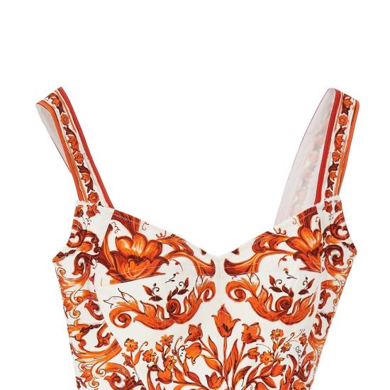 26FW 돌체앤가바나 민소매 티셔츠 F7BB1TGDDRJ Orange - DOLCE & GABBANA