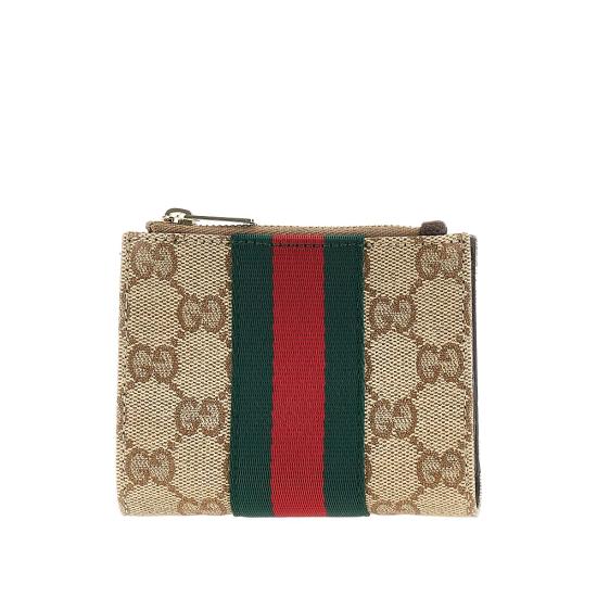 26FW 구찌 웹 스몰 사이즈 지갑 웹 스몰 사이즈 지갑 876045FAF8R Beige - GUCCI