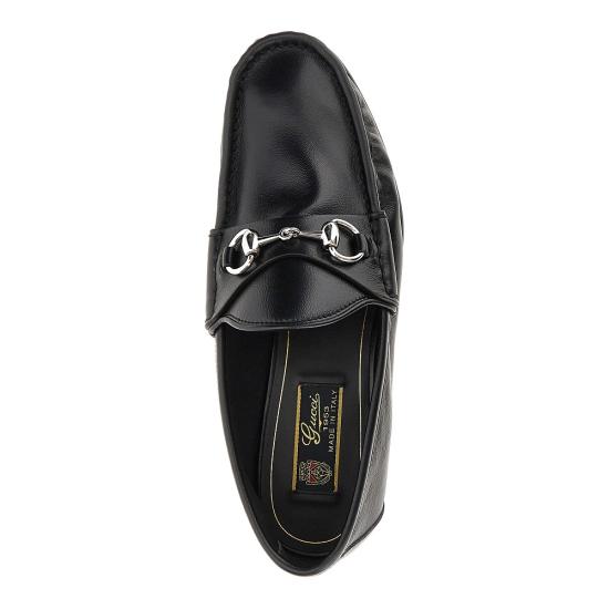 26FW 구찌 루가노 가죽 로퍼 871668AAF3Q Black - GUCCI