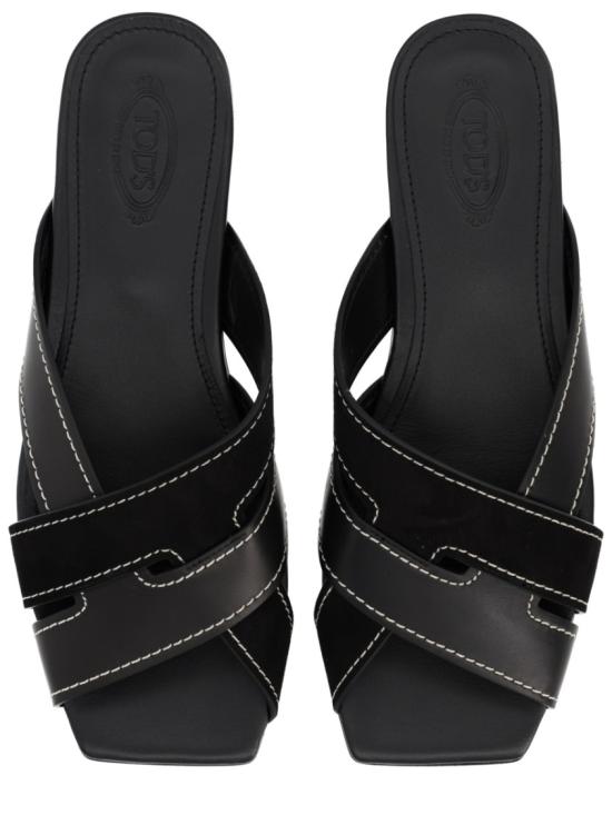 26SS 토즈 레더 크로스 스트랩 샌들 XXW99L0JY50 V1SB999 Black - TODS