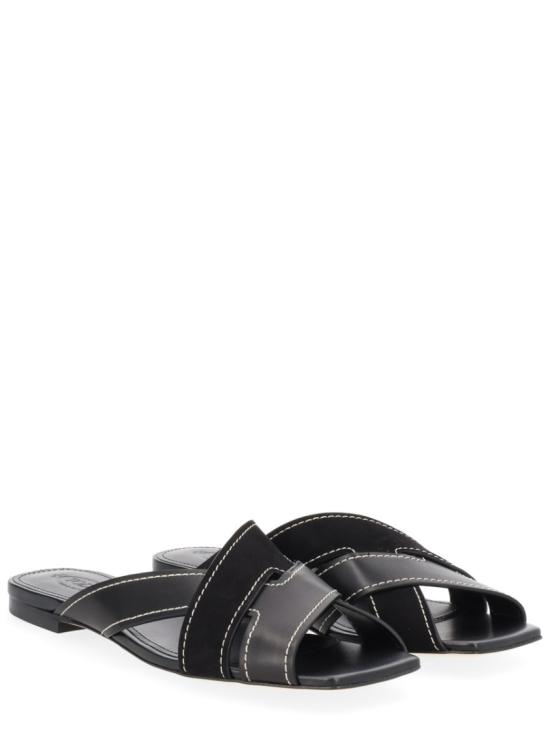 26SS 토즈 레더 크로스 스트랩 샌들 XXW99L0JY50 V1SB999 Black - TODS
