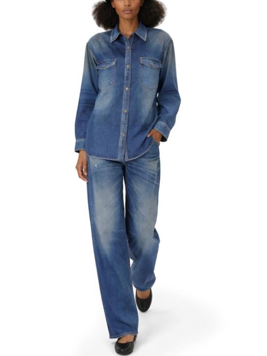 26SS 골든구스 데님 셔츠 GWP02525 P00240650100 Blue - GOLDEN GOOSE