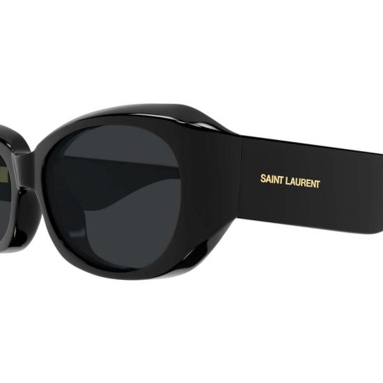  생로랑 안경 생 로랑 오벌 선글라스 (인젝션 프레임, 블랙) - SAINT LAURENT