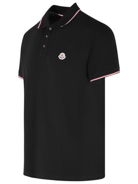 26FW 몽클레어 트리밍 코튼 피케 폴로 셔츠 091 8A703 00 84556999 Black - MONCLER