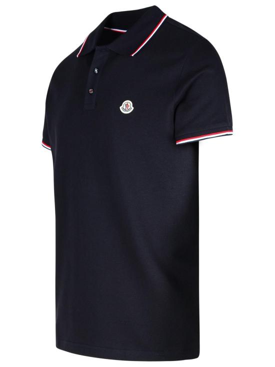 26FW 몽클레어 트리밍 코튼 피케 폴로 셔츠 091 8A703 00 8455677X Navy - MONCLER