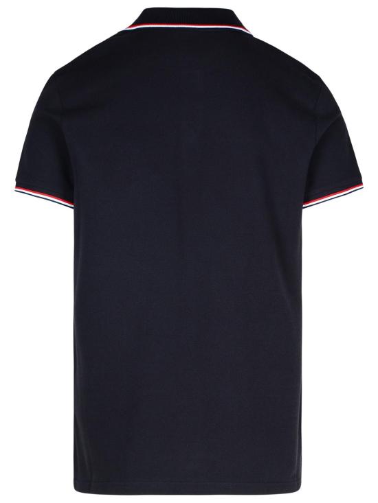 26FW 몽클레어 트리밍 코튼 피케 폴로 셔츠 091 8A703 00 8455677X Navy - MONCLER
