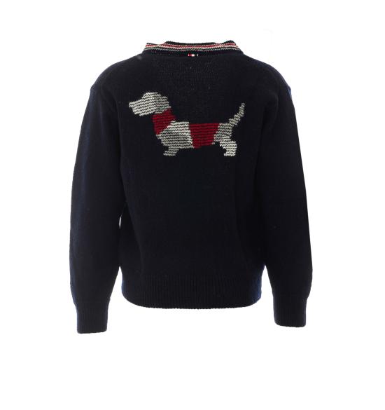 26FW 톰브라운 도네갈 인타르시아 헥터 패치워크 가디건 MKC647A Y1506415 BLUE - THOM BROWNE