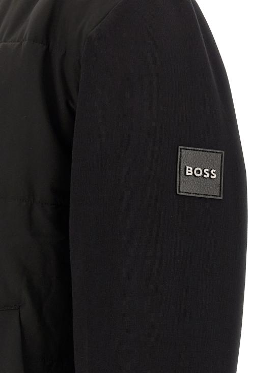 26FW 휴고보스 패딩 프론트 집업 봄버 자켓 50532767001 Black - HUGO BOSS