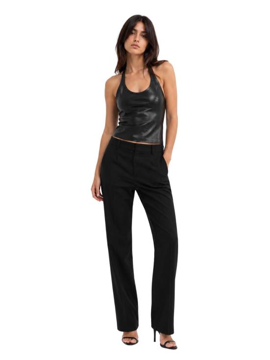 26FW 스툴스 민소매 티셔츠 CHERRYLEATHER NOIR Black - STOULS