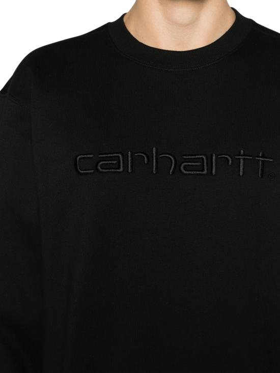 26FW 칼하트 WIP 로고 스웨트셔츠 I030546 00EXX BLACK - CARHARTT WIP