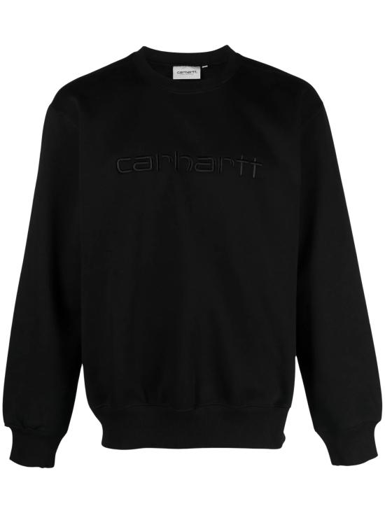 26FW 칼하트 WIP 로고 스웨트셔츠 I030546 00EXX BLACK