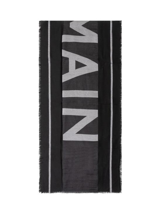 26FW [키즈] 발망 넥워머/머플러/스카프 BY0R13Z3649 930BC BLACK WHITE - BALMAIN
