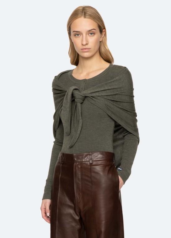  씨뉴욕 긴팔 티셔츠 AW26 023 GREEN - SEA NY