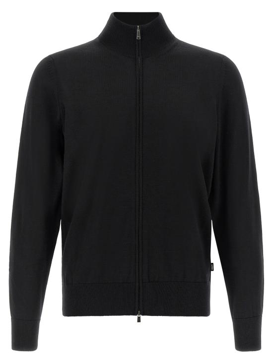 26FW 휴고보스 집업 니트 50566344001 Black